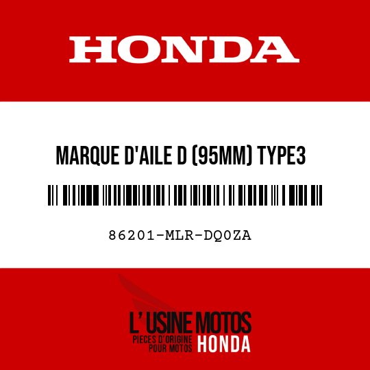 image de 86201-MLR-DQ0ZA MARQUE D'AILE D (95MM) TYPE3