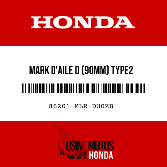 image de 86201-MLR-DU0ZB MARK D'AILE D (90MM) TYPE2