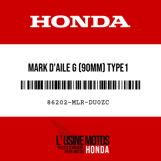image de 86202-MLR-DU0ZC MARK D'AILE G (90MM) TYPE1