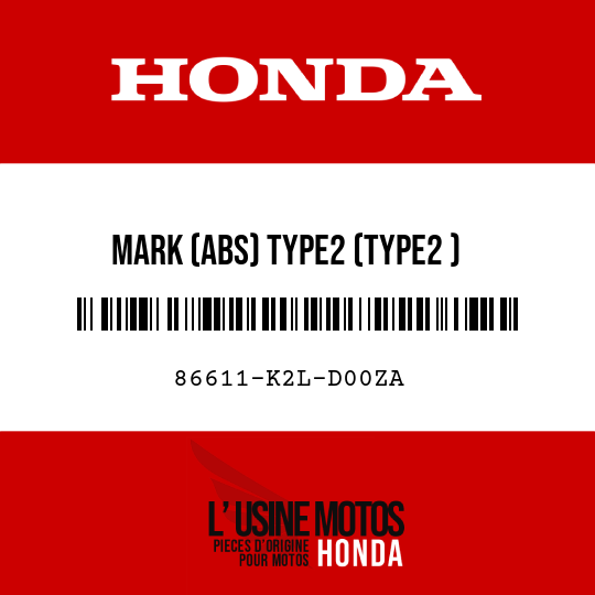 image de 86611-K2L-D00ZA MARK (ABS) TYPE2 (TYPE2 )