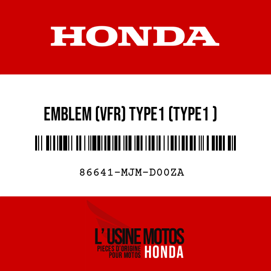 image de 86641-MJM-D00ZA EMBLEM (VFR) TYPE1 (TYPE1 )