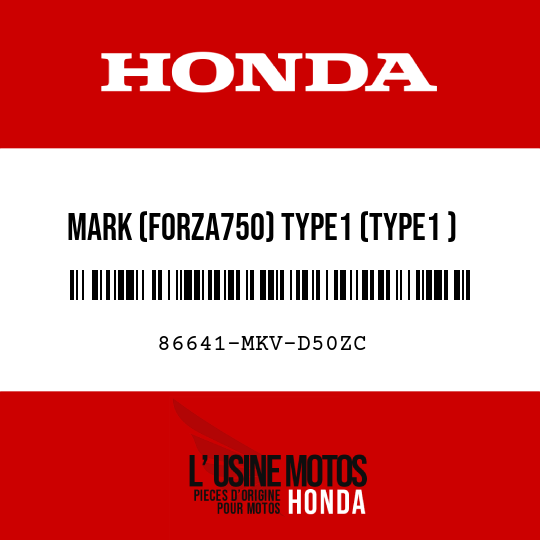 image de 86641-MKV-D50ZC MARK (FORZA750) TYPE1 (TYPE1 )