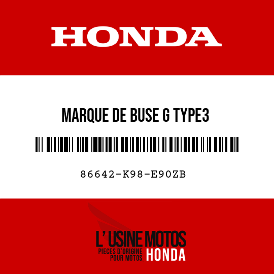 image de 86642-K98-E90ZB MARQUE DE BUSE G TYPE3