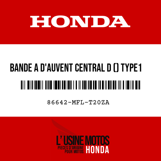 image de 86642-MFL-T20ZA BANDE A D'AUVENT CENTRAL D () TYPE1