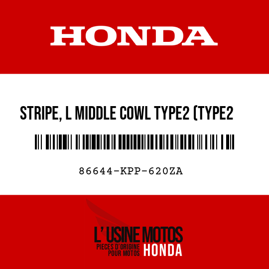 image de 86644-KPP-620ZA STRIPE, L MIDDLE COWL TYPE2 (TYPE2 )