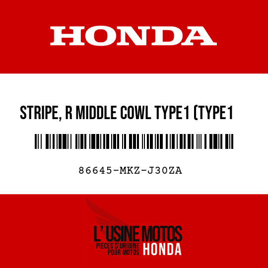image de 86645-MKZ-J30ZA STRIPE, R MIDDLE COWL TYPE1 (TYPE1 )