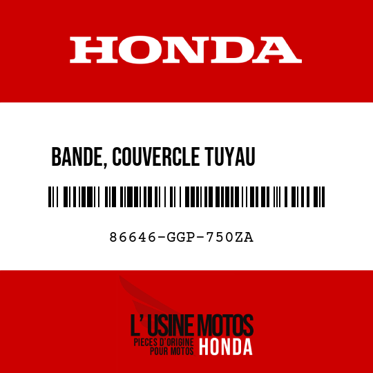image de 86646-GGP-750ZA BANDE, COUVERCLE TUYAU        PRINCIPAL D TYPE1