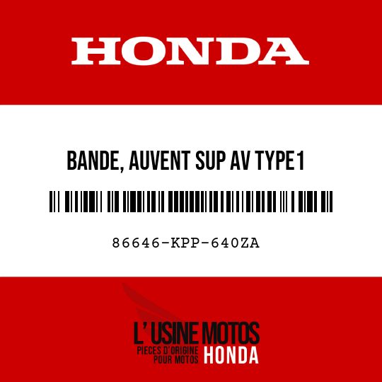 image de 86646-KPP-640ZA BANDE, AUVENT SUP AV TYPE1