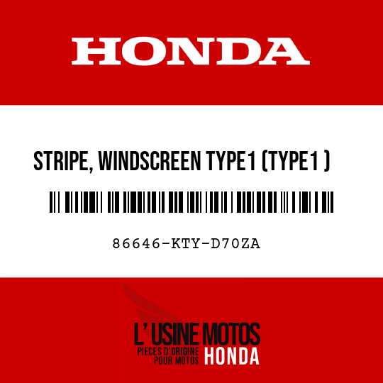 image de 86646-KTY-D70ZA STRIPE, WINDSCREEN TYPE1 (TYPE1 )