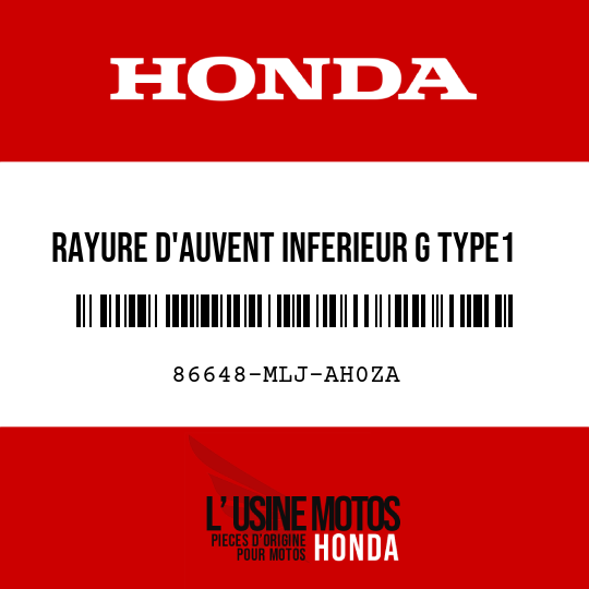 image de 86648-MLJ-AH0ZA RAYURE D'AUVENT INFERIEUR G TYPE1