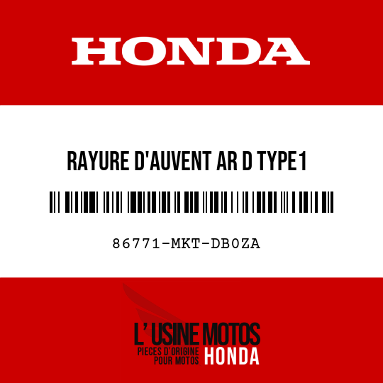 image de 86771-MKT-DB0ZA RAYURE D'AUVENT AR D TYPE1
