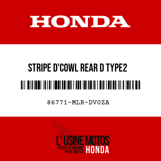 image de 86771-MLR-DV0ZA STRIPE D'COWL REAR D TYPE2