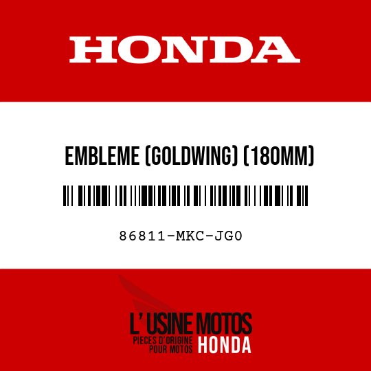 image de 86811-MKC-JG0 EMBLEME (GOLDWING) (180MM)