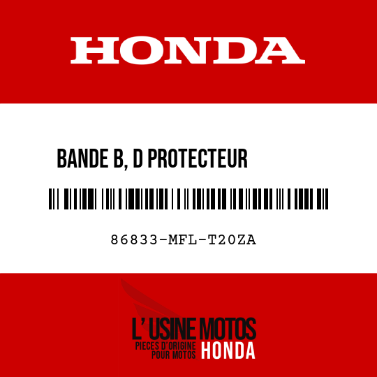 image de 86833-MFL-T20ZA BANDE B, D PROTECTEUR        SUPERIEUR TYPE1