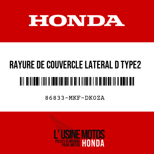 image de 86833-MKF-DK0ZA RAYURE DE COUVERCLE LATERAL D TYPE2