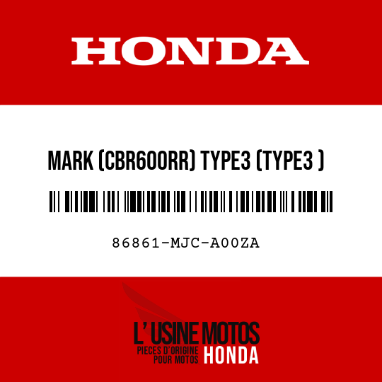 image de 86861-MJC-A00ZA MARK (CBR600RR) TYPE3 (TYPE3 )
