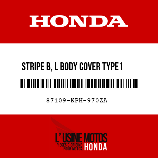 image de 87109-KPH-970ZA STRIPE B, L BODY COVER TYPE1  (TYPE1 )