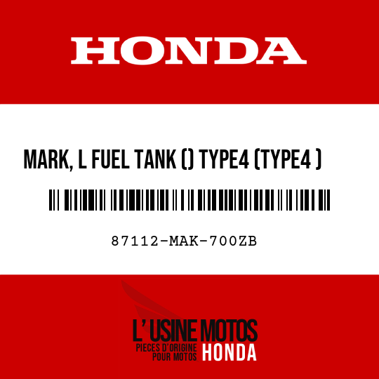 image de 87112-MAK-700ZB MARK, L FUEL TANK () TYPE4 (TYPE4 )
