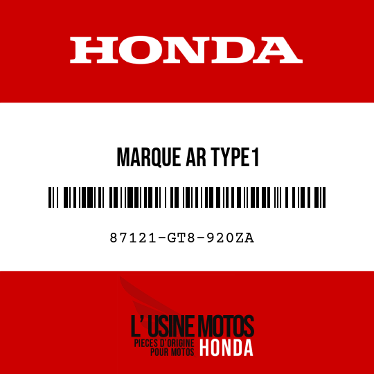image de 87121-GT8-920ZA MARQUE AR TYPE1