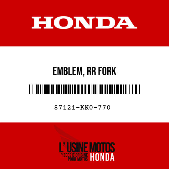 image de 87121-KK0-770 EMBLEM, RR FORK