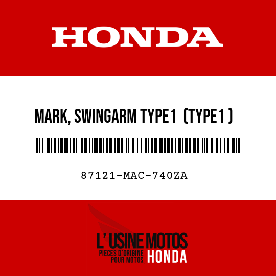 image de 87121-MAC-740ZA MARK, SWINGARM TYPE1  (TYPE1 )