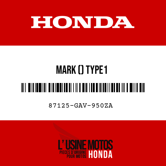 image de 87125-GAV-950ZA MARK () TYPE1