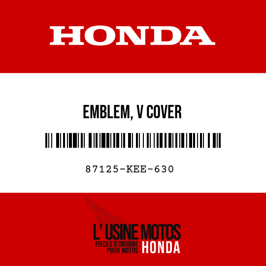 image de 87125-KEE-630 EMBLEM, V COVER
