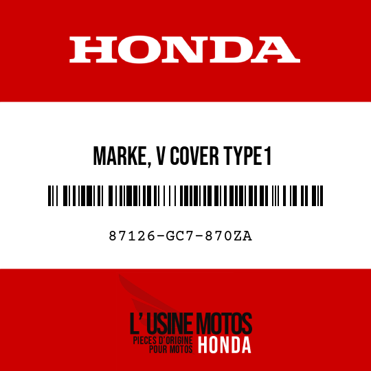 image de 87126-GC7-870ZA MARKE, V COVER TYPE1