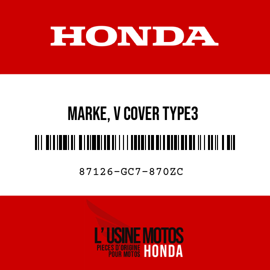 image de 87126-GC7-870ZC MARKE, V COVER TYPE3