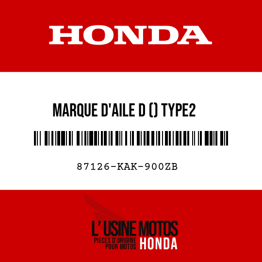 image de 87126-KAK-900ZB MARQUE D'AILE D () TYPE2