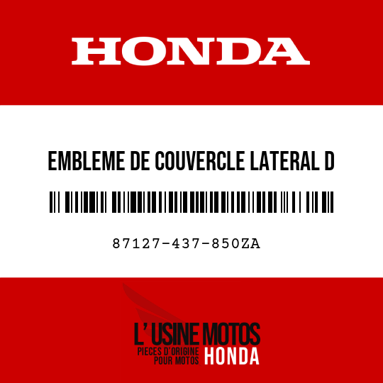 image de 87127-437-850ZA EMBLEME DE COUVERCLE LATERAL D TYPE1