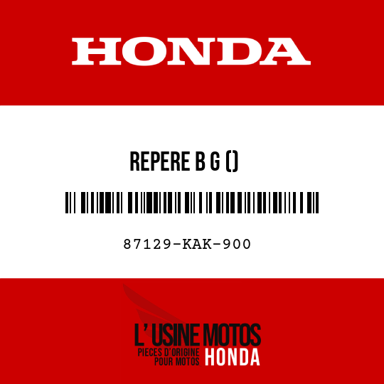 image de 87129-KAK-900 REPERE B G ()