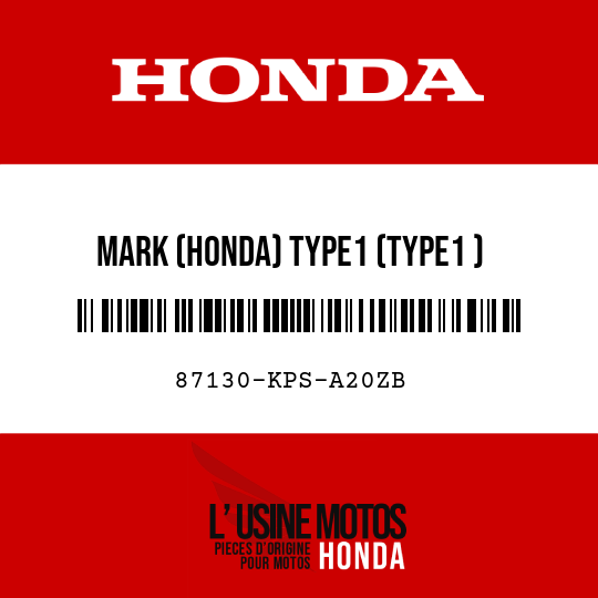 image de 87130-KPS-A20ZB MARK (HONDA) TYPE1 (TYPE1 )