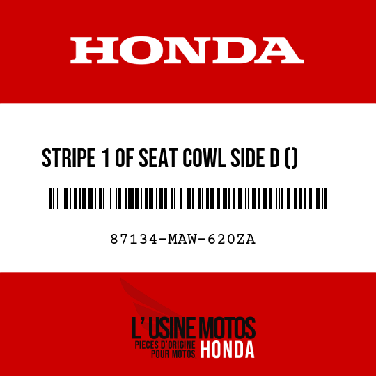 image de 87134-MAW-620ZA STRIPE 1 OF SEAT COWL SIDE D () TYPE1