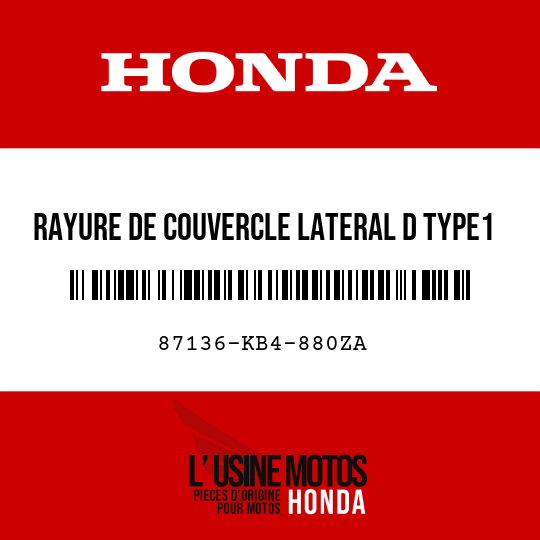 image de 87136-KB4-880ZA RAYURE DE COUVERCLE LATERAL D TYPE1