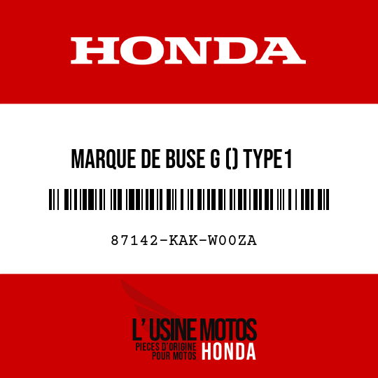 image de 87142-KAK-W00ZA MARQUE DE BUSE G () TYPE1