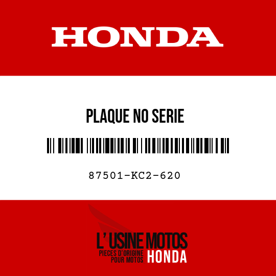 image de 87501-KC2-620 PLAQUE NO SERIE
