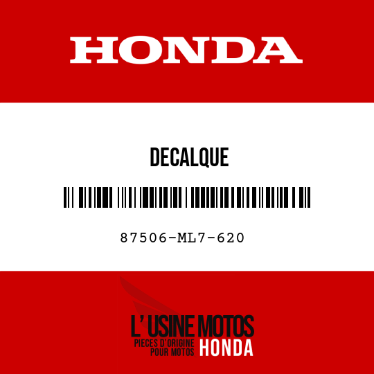 image de 87506-ML7-620 DECALQUE