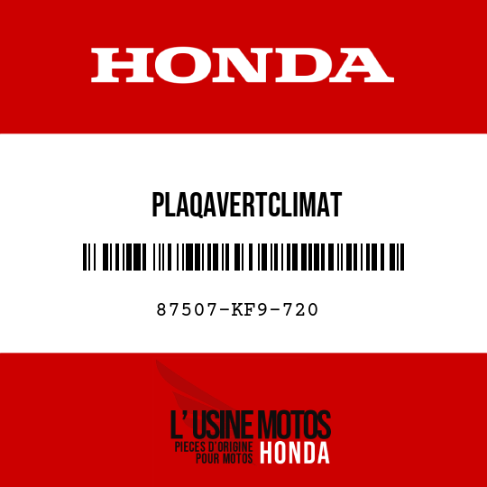 image de 87507-KF9-720 PLAQAVERTCLIMAT
