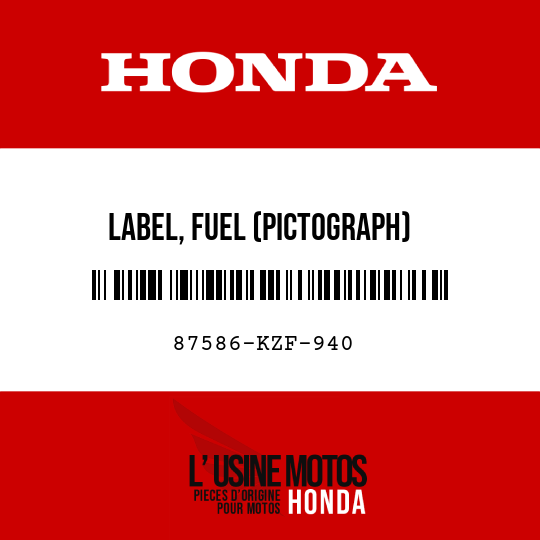 image de 87586-KZF-940 LABEL, FUEL (PICTOGRAPH)