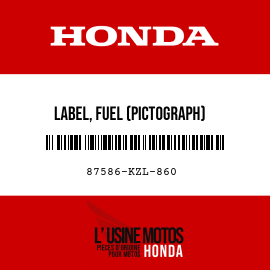 image de 87586-KZL-860 LABEL, FUEL (PICTOGRAPH)