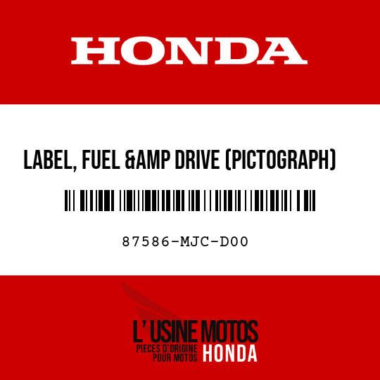 image de 87586-MJC-D00 LABEL, FUEL &amp DRIVE (PICTOGRAPH)