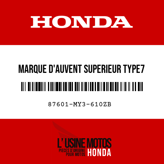 image de 87601-MY3-610ZB MARQUE D'AUVENT SUPERIEUR TYPE7 