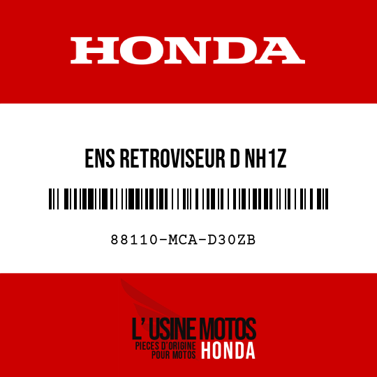 image de 88110-MCA-D30ZB ENS RETROVISEUR D NH1Z 