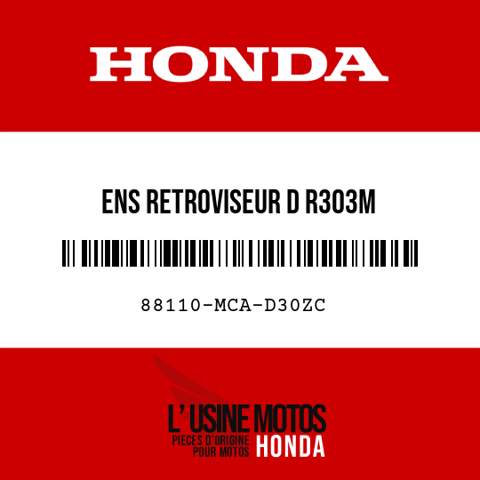 image de 88110-MCA-D30ZC ENS RETROVISEUR D R303M 