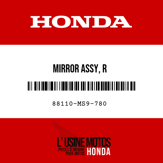image de 88110-MS9-780 MIRROR ASSY, R