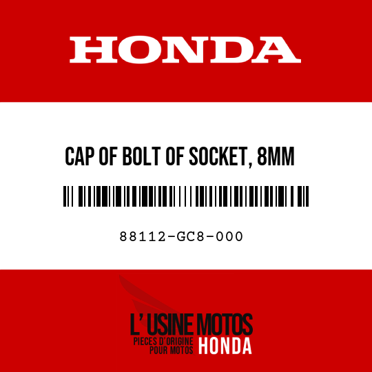 image de 88112-GC8-000 CAP OF BOLT OF SOCKET, 8MM