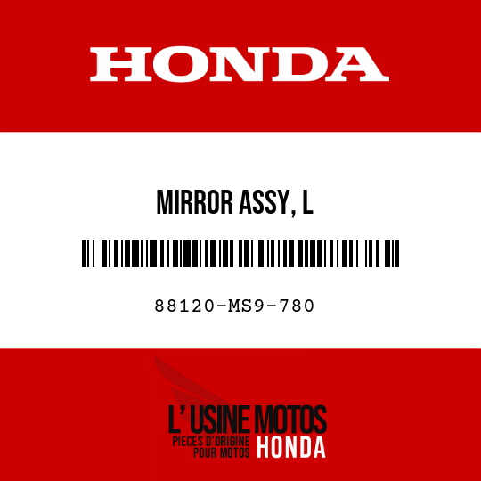 image de 88120-MS9-780 MIRROR ASSY, L