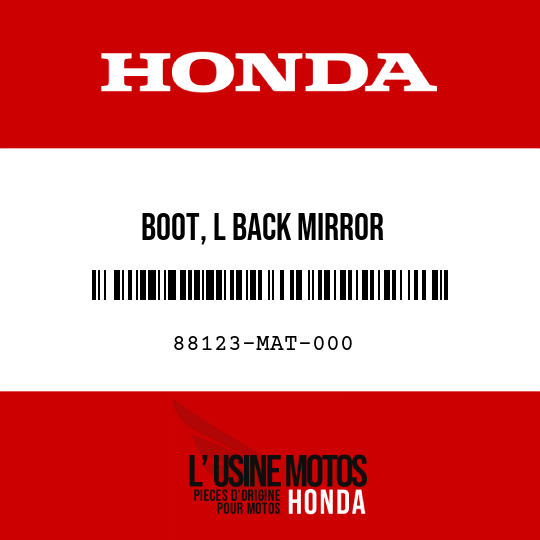 image de 88123-MAT-000 BOOT, L BACK MIRROR