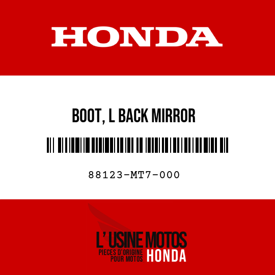 image de 88123-MT7-000 BOOT, L BACK MIRROR